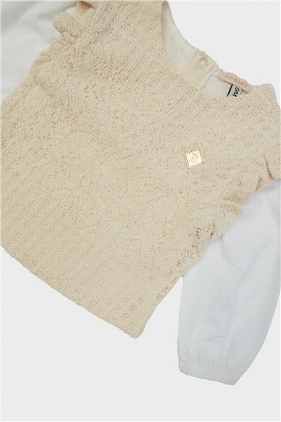 GB Baby Kız Bebek Ekru Sweatshirt