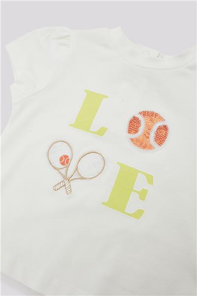 GB Baby Kız Bebek Ekru T-Shirt