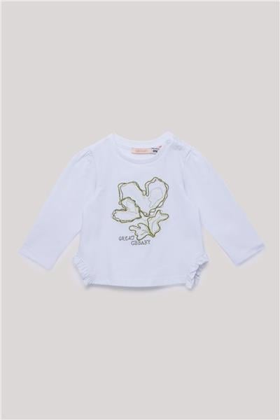 GB Baby Kız Bebek Ekru T-Shirt