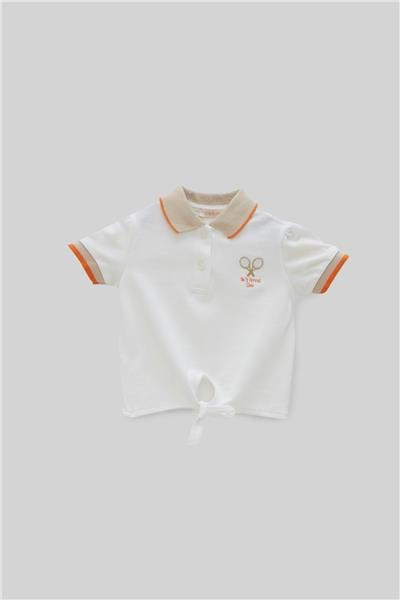GB Baby Kız Bebek Ekru T-Shirt