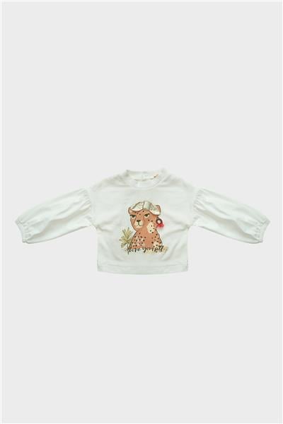 GB Baby Kız Bebek Ekru Tshirt