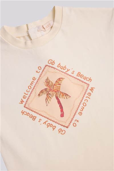 GB Baby Kız Bebek Ekru TshirtGB Baby Kız Bebek Ekru Tshirt