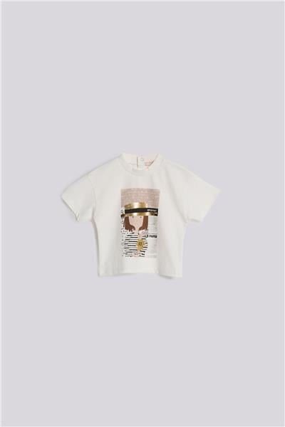 GB Baby Kız Bebek Ekru TshirtGB Baby Kız Bebek Ekru Tshirt