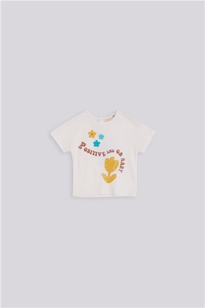 GB Baby Baby Girl Ecru Tshirt GB Baby Baby Girl Ecru Tshirt 