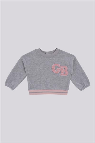 GB Baby Kız Bebek Gri SweatshirtGB Baby Kız Bebek Gri Sweatshirt