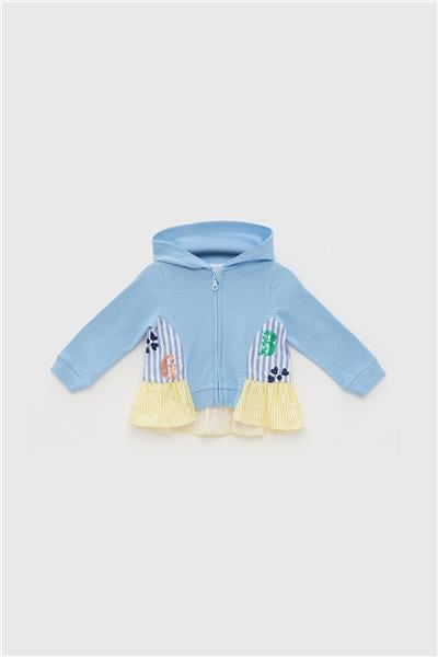 GB Baby Kız Bebek Mavi Eşofman Üstü