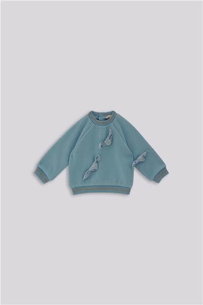GB Baby Kız Bebek Mavi SweatshirtGB Baby Kız Bebek Mavi Sweatshirt