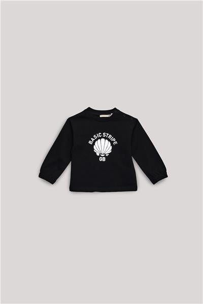 GB Baby Kız Bebek Siyah Sweatshirt