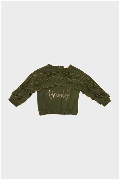 GB Baby Kız Bebek Yeşil Sweatshirt