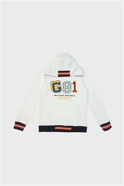 Guess Erkek Çocuk Beyaz Sweatshirt