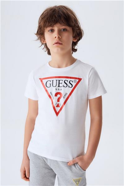 Guess Erkek Çocuk Beyaz T-Shirt
