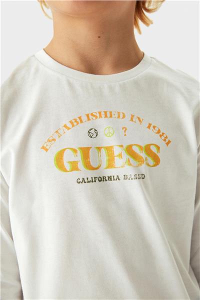 Guess Erkek Çocuk Beyaz T-Shirt