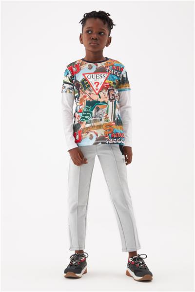 Guess Erkek Çocuk Desenli Tshirt