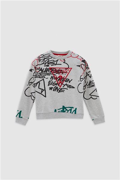 Guess Erkek Çocuk Gri Sweatshirt