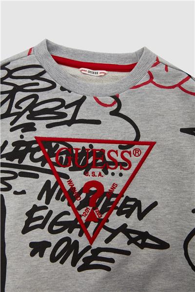 Guess Erkek Çocuk Gri Sweatshirt