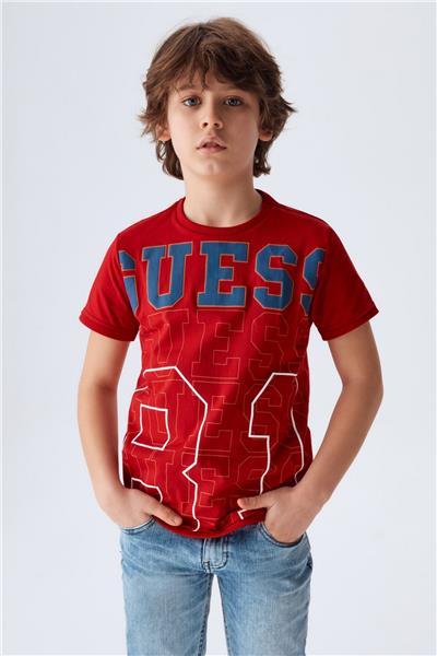 Guess Erkek Çocuk Kırmızı T-Shirt