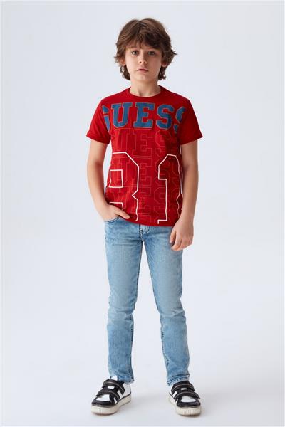 Guess Erkek Çocuk Kırmızı T-Shirt