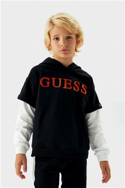 Guess Erkek Çocuk Siyah Sweatshirt