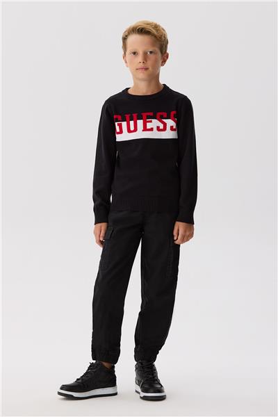 Guess Erkek Çocuk Siyah Sweatshirt