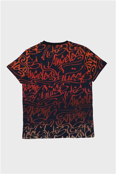 Guess Erkek Çocuk Siyah Turuncu T-Shirt