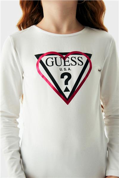 Guess Kız Çocuk Beyaz T-Shirt