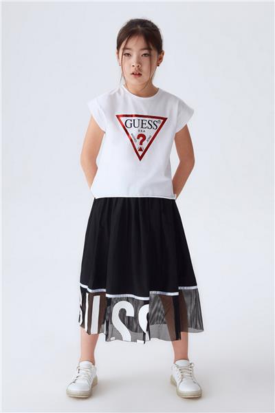 Guess Kız Çocuk Beyaz T-Shirt