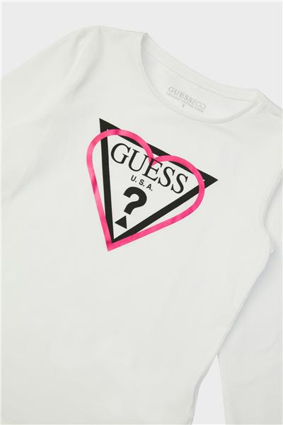 Guess Kız Çocuk Beyaz T-Shirt