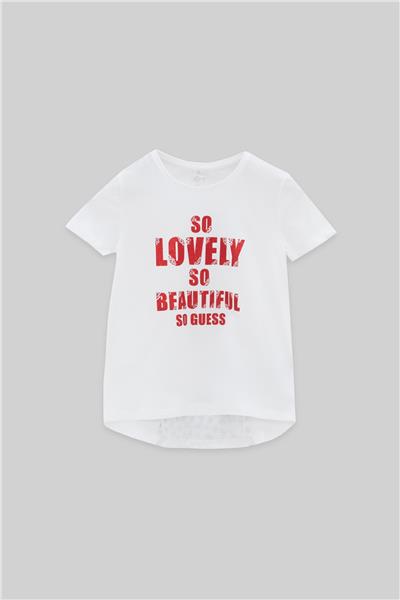 Guess Kız Çocuk Beyaz T-Shirt