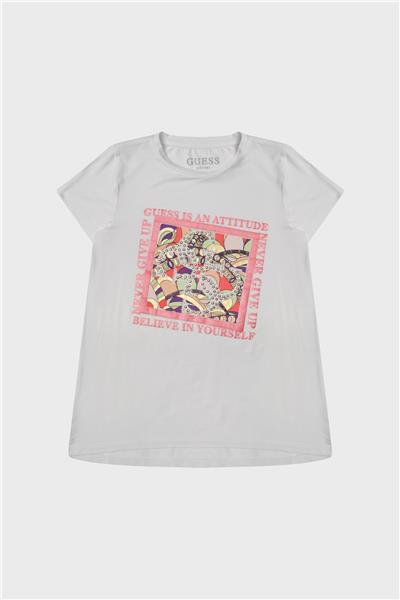 Guess Kız Çocuk Beyaz T-Shirt