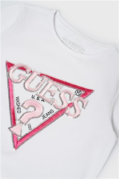 Guess Kız Çocuk Beyaz T-Shirt