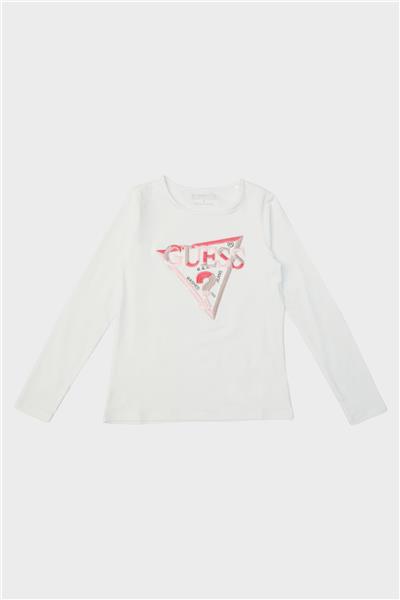 Guess Kız Çocuk Beyaz T-Shirt