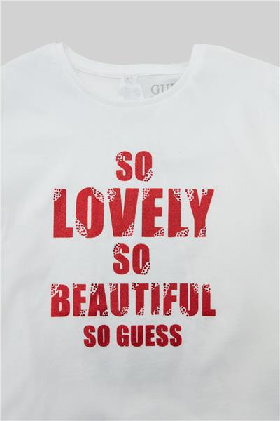Guess Kız Çocuk Beyaz T-Shirt