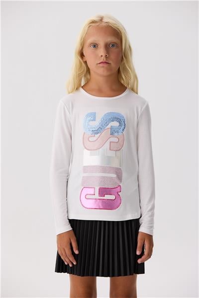 Guess Kız Çocuk Beyaz T-Shirt