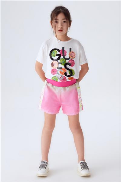 Guess Kız Çocuk Desenli Şort