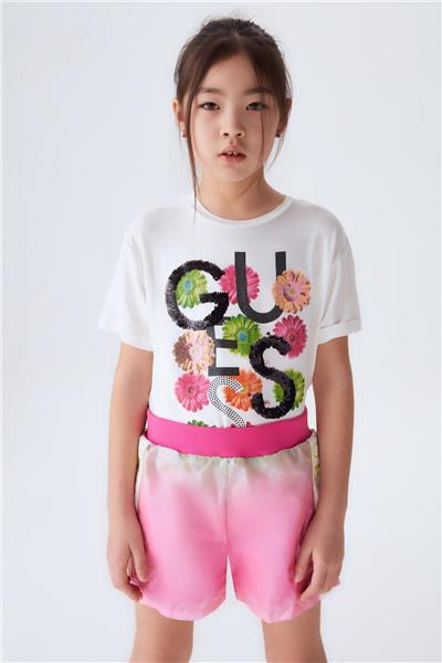 Guess Kız Çocuk Desenli Şort