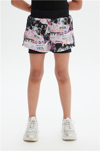 Guess Kız Çocuk Desenli Şort