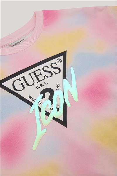 Guess Kız Çocuk Desenli Sweatshirt