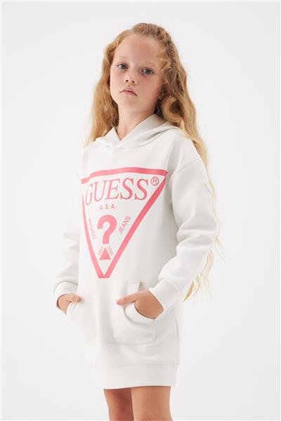 Guess Kız Çocuk Ekru Elbise