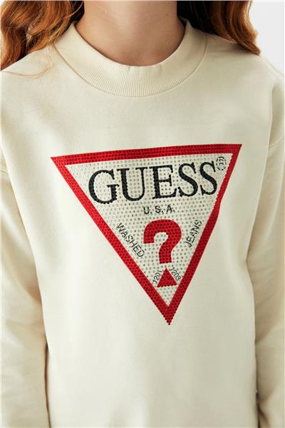 Guess Kız Çocuk Kırık Beyaz Elbise