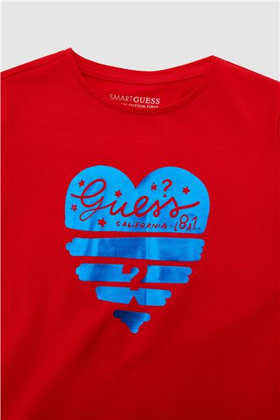 Guess Kız Çocuk Kırmızı T-Shirt