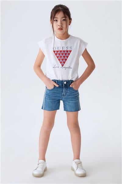 Guess Kız Çocuk Mavi Şort