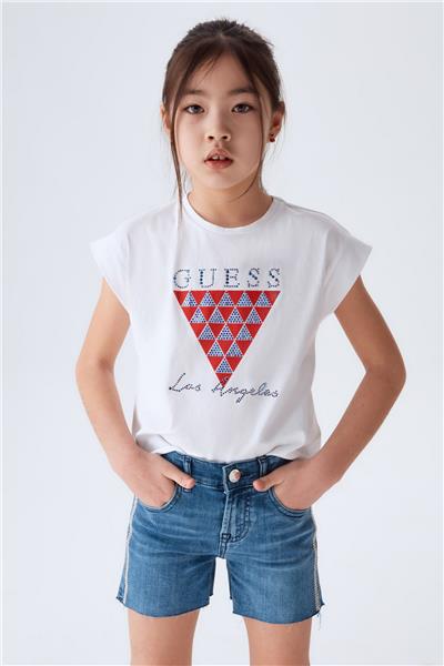 Guess Kız Çocuk Mavi Şort