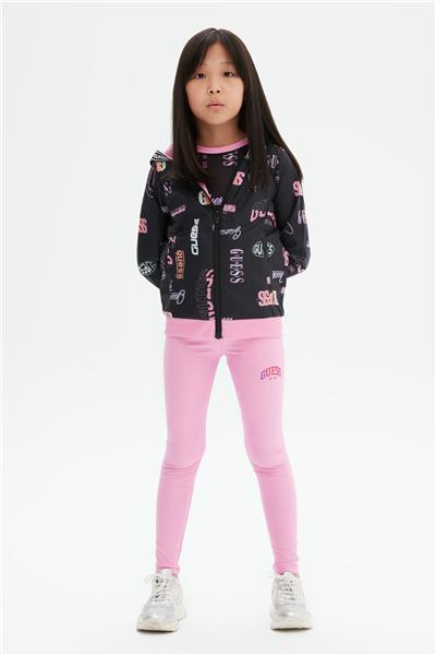 Guess Kız Çocuk Siyah Pembe Ceket
