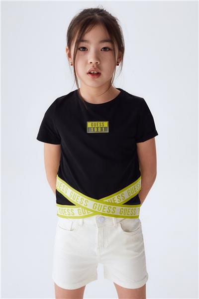 Guess Kız Çocuk Siyah T-Shirt
