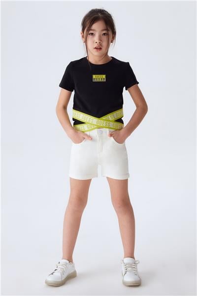 Guess Kız Çocuk Siyah T-Shirt
