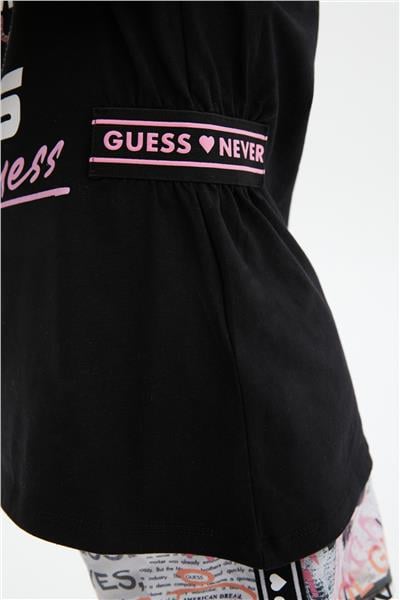 Guess Kız Çocuk Siyah T-Shirt