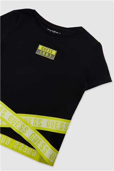 Guess Kız Çocuk Siyah T-Shirt