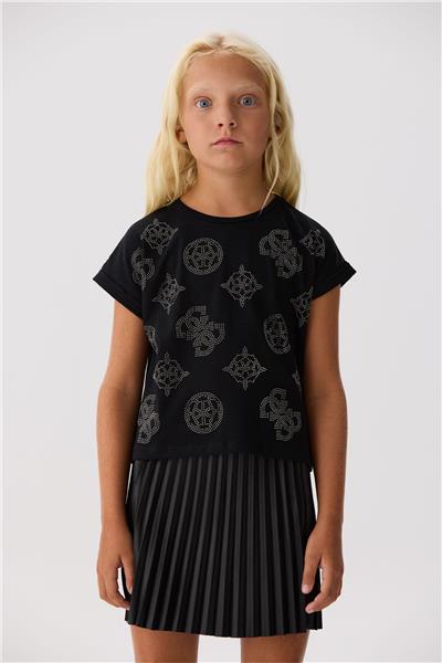 Guess Kız Çocuk Siyah T-Shirt