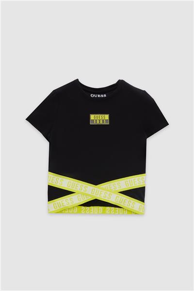 Guess Kız Çocuk Siyah T-Shirt
