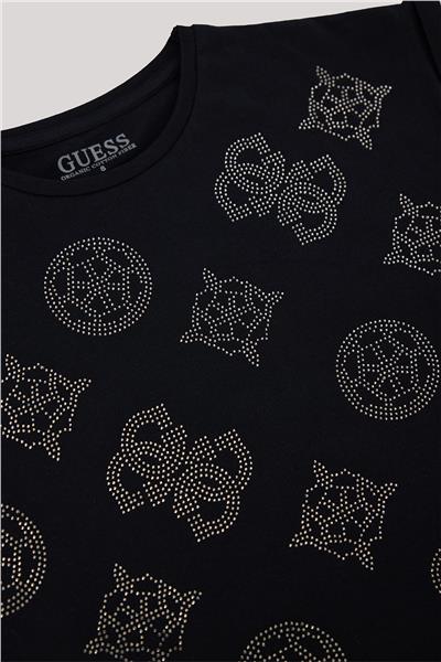 Guess Kız Çocuk Siyah T-Shirt